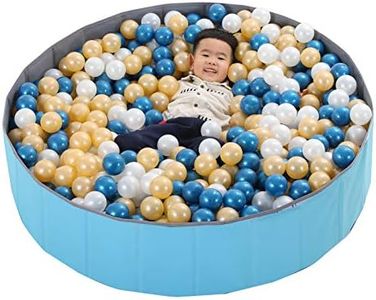 LimitlessFunN Kids Ball Pit Foldable Double Layer Oxford Cloth Play Ball Pool with Storage Bag (Balls Not Included) Playpen for Baby Toddlers (48 Inch, Large, Blue)