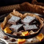 Wilfreds Belgian Chocolate Orange Brownies - 12 Gourmet Brownies in a Gift Box, Perfect for Brownie Sharing Joy or a Great Gift for Him or Her