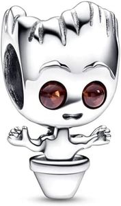 The Charmery Marvel Guardians of the Galaxy Dancing Groot Charm 925 Sterling Silver Pendant Charm Compatible with Pandora Charms,and Many Other UK Charm Bracelets., Metal