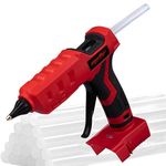 Cordless Hot Glue Gun for Milwaukee 18V Battery, 100W Handheld Battery Powered Glue Gun Kit with 20PCS Full Size Glue Sticks for Arts & Crafts & DIY, Tool Only (Battery NOT Included)