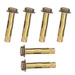 6 Pcs M10 x 80mm Expansion Rawl Screw Bolts Hex Nut Expansion Sleeve Anchor Bolt Heavy Duty Fixing Anchors Heavy Duty Concrete Masonry Brick Wall Fixings