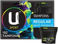 U by Kotex Sport Tampons Regular 192 Count (12 x 16 Pack) - Packaging May Vary