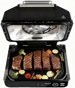 OLIXIS Electric Grill Outdoor/Indoor, 8-in-1 Multifunctional Large Electric BBQ Grill for Air Fry, Bake, Roast, Steak, Broil and Dehydrate, Safe Non-Stick Coating, Fry Basket Included