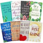 8 Pack Inspirational Notebooks with Motivational Quotes Bulk, 5x8 Lined Journals for Women, Students, Appreciation Gifts, Friends, Teachers