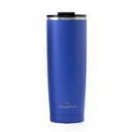 GrandTies Insulated Coffee Tumbler Cup w/ Tritan Lid | Leak Proof, Reusable, Double Walled Vacuum Stainless Steel Water Bottle Travel Mug | Thermal Cups for Hot and Cold Drinks | 20oz | Periwinkle