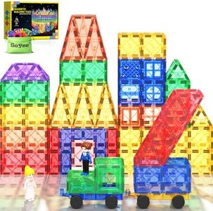 Magnetic Tiles with Cars, Kids Gifts & Toys for 3 Year Old Boys, Educational Toys for Toddlers Kids Age 3-5 4-8, Building Toys Inspire Kids Interest in STEM Learning
