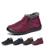 Indicativey Snow Boots, Indicativey Boots, Women Premium Light weight & Warm & Comfy Snow Boots (Red,11 Women/9 Men)