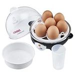 Multi-functional Electric Poacher Egg Boiler for Up to 7 Eggs Soft, medium & Hard Boiled with Automatic Timer (Electric Egg Boiler with Steamer)