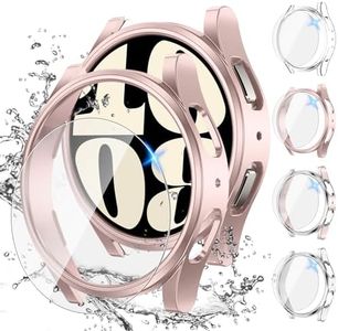 Neitra [4+4Piezas] Funda Compatible con Samsung Galaxy Watch 6 2023 40mm, 4 Protector de Pantalla + 4 carcasa rígidas para parachoques PC Estuches a prueba de rayones para galaxy watch 6