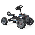 BERG Pedal Car Buzzy Police with soundbox | Pedal Go Kart, Ride On Toys for unisex, Ride on Toys, Outdoor Toys, Beats Every Tricycle, Adaptable to Body Length, Go Cart for Ages 2-5 Years