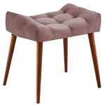 Atahome Petunia Dressing Table Stool - Elegant and Comfortable Padded Makeup Vanity Chair for Bedroom (Antique Rose)