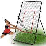 LIANTRAL Volleyball Rebounder Net, Volleyball Training Equipment with Strike Zone for Lacrosse Baseball Sports Practice, 5 Angles Adjustable Volleyball Net for Backyard Indoor Outdoor, Black