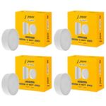 Jaquar 12W LED Gem Trimless Round Surface Mount Down Light | No False Ceiling Required | Warm Light(3000K) | (Pack of 4)