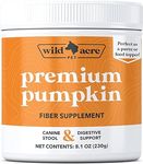 Wild Acre Pumpkin Powder for Dogs - No More Diarrhea or Scoots! - Digestive Puree Treat or Food Topper - Fiber Supplement for Dogs with Prebiotics Pumpkin for Dogs- 8oz