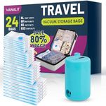 Vacuum Storage Bags for Travel, 24 