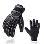 AIGEVTURE Anti Vibration Safety Gloves Men, Heavy Duty Mechanic Work Gloves, TPR Protector Impact Gloves, SBR Padding