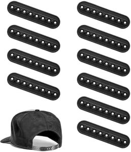 Aovtysa 14 Pack Black Reusable Hat Snapback Extender, Hat Extender Snapback for Baseball Caps