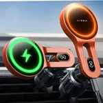 LISEN for 15W MagSafe Car Mount Charger [No More Heating] iPhone Wireless Car Charger Magnetic Phone Holder Mount, Car Phone Holder for Vent Fit iPhone 16 Pro Plus Max 15 14 13 MagSafe Case, Red