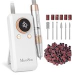 MelodySusie Clip-On Cordless 2-in-1 Nail Drill with Adjustable Built-in Stand, SC330G 30000RPM E-File for All Manicure Shaping & Gel Removal, Ideal for Training, Nail Art Practice at Home (Gold)