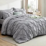 Bedsure Full Comforter Set Grey - B