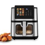 KENT Digital Air Fryer 9L| 2200W |Bake,Grill&Roast|Up to 80% Less Oil Usage| 12 Preset Menu |Digital Display & Touch Control Panel |Glass Window with in built Light|Dual Heating Element at Top &Bottom