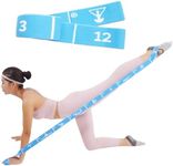 Elastic Stretching Bands with 12 Loops, Yoga Straps for Stretching Pilates Dance Gymnastics, Resistance Bands for Physical Therapy Fitness Ballet Training, Flexibility Exercise and Home Gym Equipment