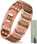 MagEnergy Copper Bracelet for Men, Cross Copper Magnetic Bracelet with Ultra Strength Magnets, Adjustable Jewelry Gift for Him(Sizing Tool)