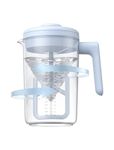 Electric Baby Formula Mixing Pitcher, NehNeh Baby Bi-Directional Alternating Stirring | No Air Bubble | No Clumps | No Drip Spout | Spill-Free Lid | Infant Formula Pitcher Mixer 36Oz, BPA Free -Blue