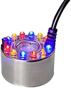 Halloween Mist Maker,Halloween Lights fog Machine Ultrasonic Mist Water Pond Fogger 12 LED Red Yellow and Blue Light Flashes for Halloween Party Decorations and Rockery Fishtank Vase Birdbath Deco