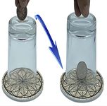 KNSHTH Coin Magic Tricks for Adults and Coin Thru Glass Magic Prop Set, Stunning Performance!
