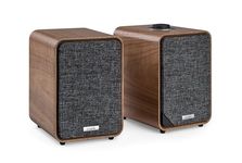 Ruark MR1 Desktop Speaker System (Rich Walnut with Slate Grey Fabric Grille)