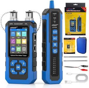 NOYAFA Network Cable Tester with Optical Power Meter & VFL | RJ45 CAT5 CAT6 Cable Toner NCV Anti-Burnt 60V Ethernet Tester, PoE QC Test Wire Tracer Port Flashing 350M Length Test