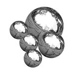 Yardenfun 5pcs Garden Reflector Outdoor Decor Sensory Balls Hollow Round Sphere Mirror Trim Metal Garden Outdoor Decorations for Garden Clearance Smooth Garden Sphere Mirror Surface Balls