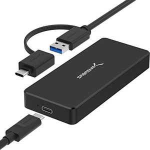 Sabrent Box Case USB 3.2 Gen 2 in Alluminio per SSD M.2 NVMe Nero (EC-NVME-Blk)