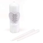 Hortense B. Hewitt Wedding Accessories, Unity Candle Set, This Day I Will Marry My Friend, 9-Inch Pillar and 2 10-Inch Tapers