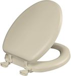 Mayfair 1815EC 006 Removable Soft Toilet Seat that will Never Loosen, ELONGATED - Premium Hinge, Bone