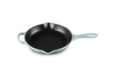 Le Creuset Enameled Cast Iron Signature Iron Handle Skillet, 9" (1-3/8 qt.), Sea Salt