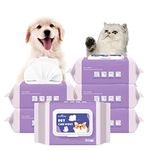 Qpets 80 Sheet Dog Wipes, Cat Dog Cleaning Wipes, Alcoholfree Wipes Pet Use Tear Stain Remover Wipes, Dog Cleaning Wipes For Eye Ear Butt, Ear Cleaner Pads