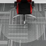 WASJOYE Office Chair Mat for Carpet, 36" Round Clear Home Carpet Chair Mat Protector Cover with Non-Slip Studded for Computer Desk Rolling Chair