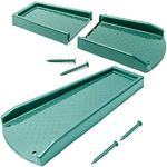 HomeBuddy Gutter Downspout Extension - 2 Pack Downspout Splash Block, Durable, Stackable Rain Diverter from Recycled Plastic - Plastic Screws for Ground Included