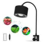 Lominie Aquarium Plant Light Full Spectrum Aquarium LED Light Dimmable Nano Fish Tank LED Light with Gooseneck