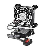 220V 80mm Computer Fan with AC Plug 240V 80mm x 25mm Cooling Fan Big Airflow DC 4V -12V Adjustable Speed For PC Cabinet Laptop Amplifier