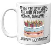 Funny Birthday Mug for Women Men - Fire Hazard - Rude Birthday Mugs Present Gifts for Friend Colleague Mum Dad Auntie Uncle Sister Daughter, 11oz Ceramic Coffee Mugs Humour Joke Banter Cup