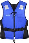 Leader Accessories Adult's 45-50N Sport II Front Zipper,Nylon,Buoyancy Vest Aid,buoyancy aid,Canoe Kayak Dinghy SUP Jacket with pocket, CE EN ISO12402 Approval(Blue S:30-50KG)