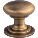 Carlisle Brass Solid Victorian Cabinet Knob, Antique Brass (38mm Diameter)