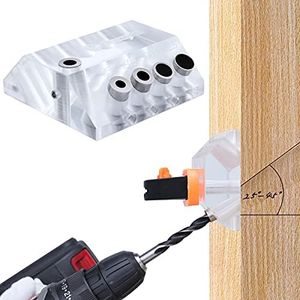 Muzata Upgraded Multi Angle Drill Guide Fit 25 30 35 40 45 90 Degree Cable Railing Kit Stair Visible Template Jig 4 Sizes Guide Track for Straight and Angle Hole Wood Post CT19 CT1