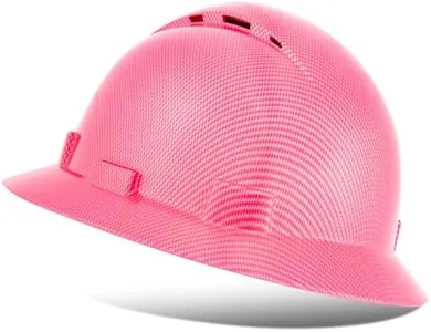 ProtectX Full Brim Hard Hats Vented Construction Helmets OSHA Approved Safety Hardhats 6-Point Suspension Cascos De Construccion Pink Hard Hat for Women Men