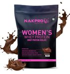NAKPRO Women Whey Protein Powder | 24.75g Protein, 5.51g BCAA | Muscle Recovery, Lean Muscle, Whey Isolate Protein for Women (1 Kg, Chocolate - Double Rich)