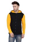 Geum Men's Hooded T-Shirt_Black::Yellow_L