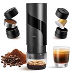 2 in 1 Portable Electric Coffee Maker, 20-Bar Portable Espresso Maker with USB-C Rechargable, Travel Coffee Maker for Car, Camping and Office, Compatible with Coffee Powder and Nespresso Capsule